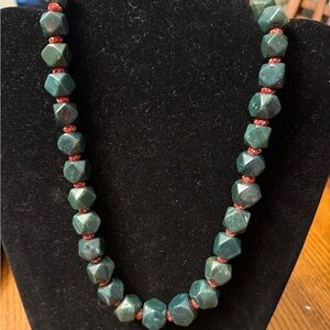 Elegant Green Jasper Beaded Necklace